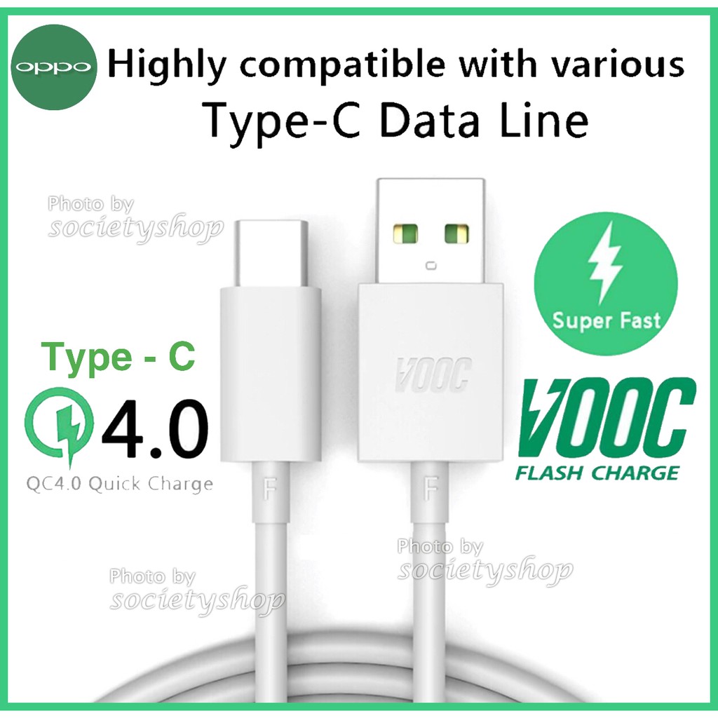 ORIGINAL Kabel VOOC 4A Oppo Find X A9 2020 Reno R15 R17 Original Cable Charger hp Data Way Murah