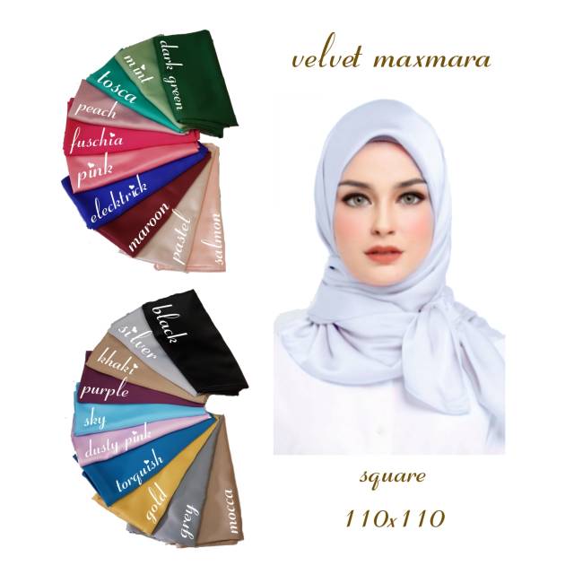 Jilbab Segi Empat Kain Satin