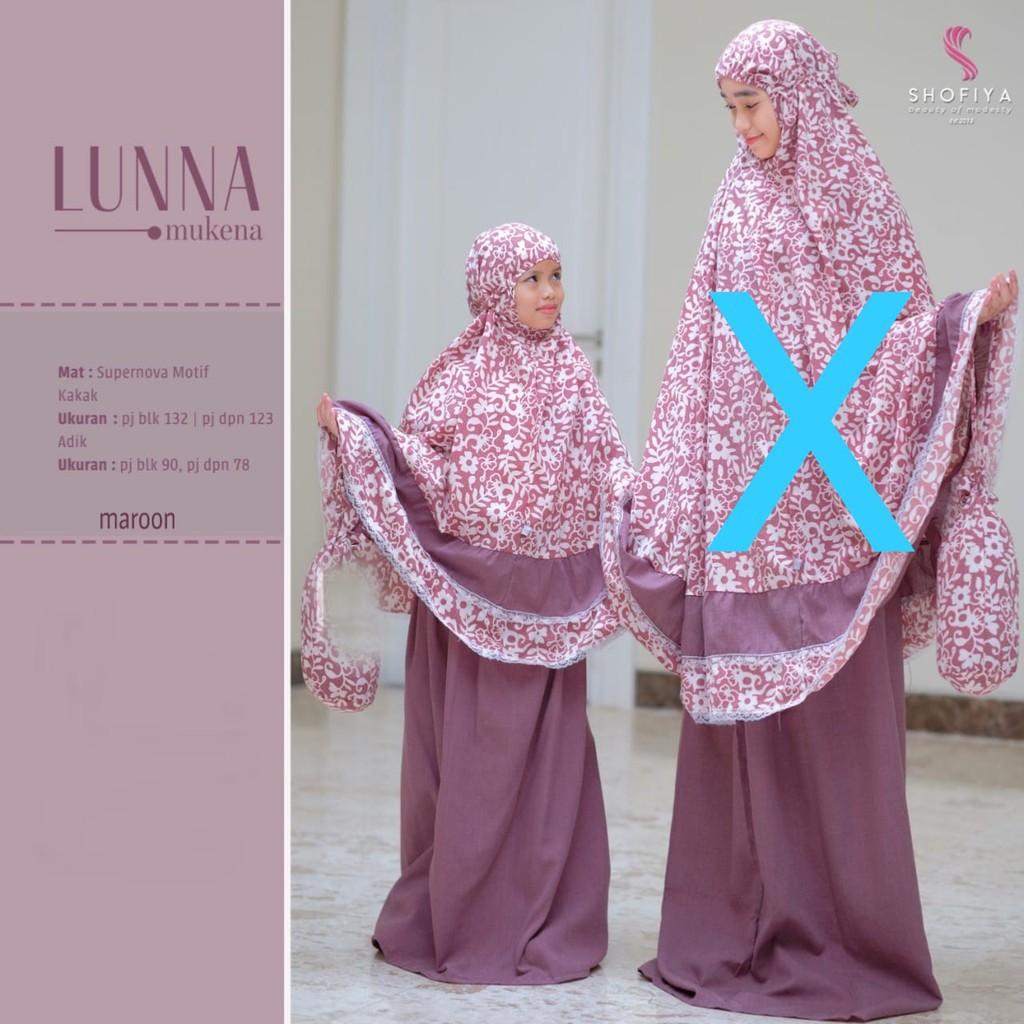 ISHI Kids - LUNNA | Mukena Anak Perempuan Syari Umur Tanggung Wanira Cewek Usia 8 9 10 Tahun (COD)