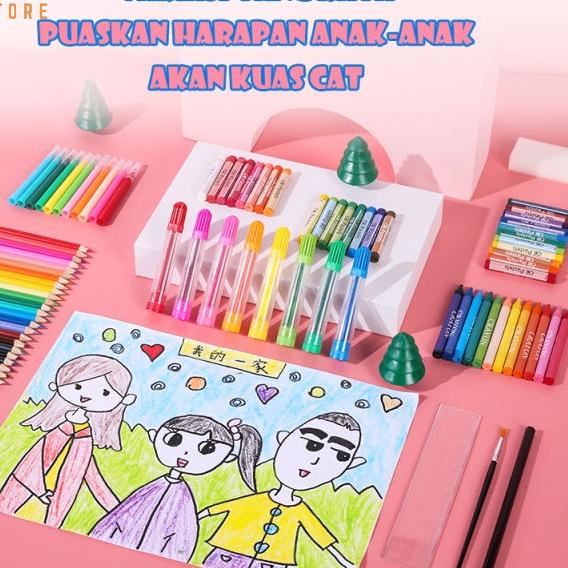 

Baru - 【】OKK Set Crayon Set 208pcs Krayon Mewarnai Anak 208pcs / Pensil Warna Set 208pcs Crayon 208 PCS Set Pensil Warna Pastel Pensil Minyak warna untuk Melukis dan mewarnai !!