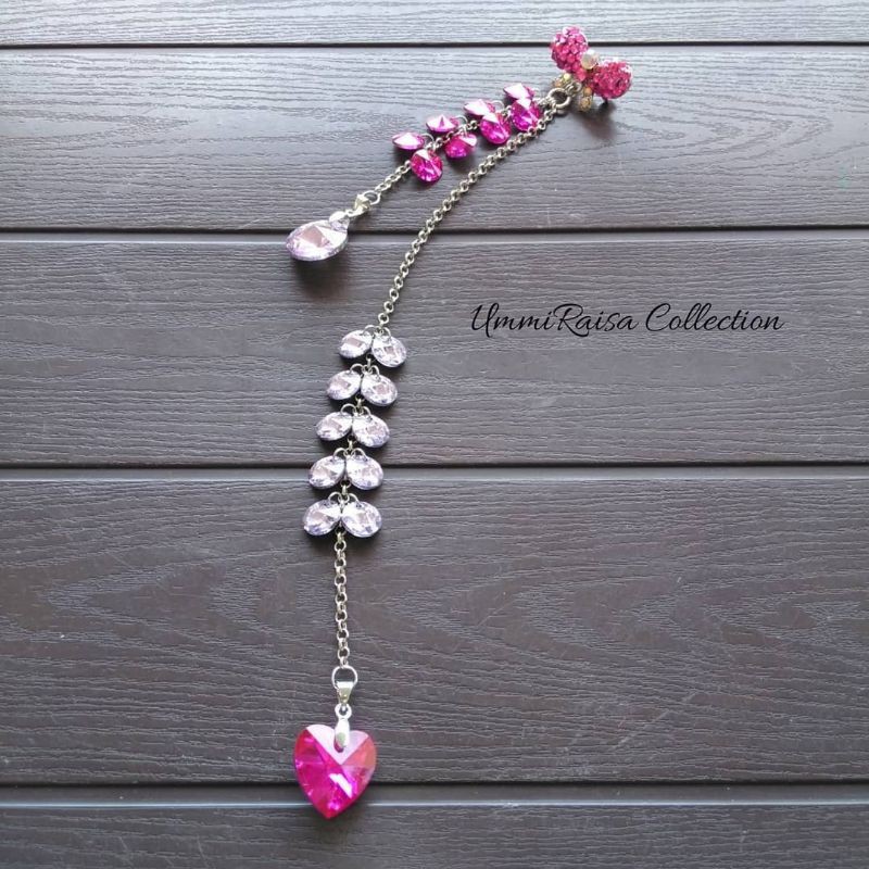 bros dagu swarovski juntai panjang pink fanta