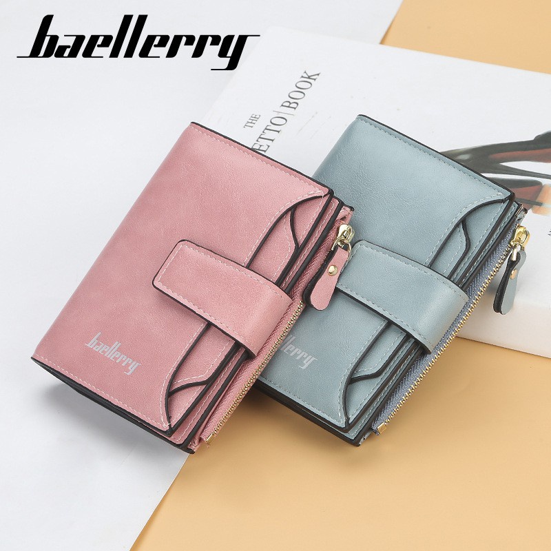 BAELLERRY N2349 Dompet Lipat Wanita Kulit Bifold Wallet WK-SBY