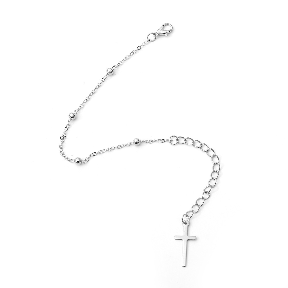 JIMIN Sama Gelang Stainless Steel Cross Ukuran Disesuaikan untuk Pria dan Wanita