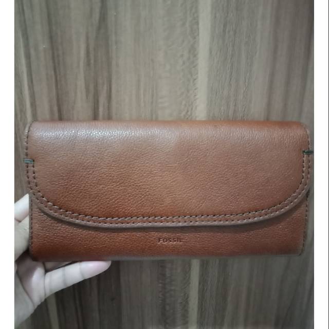 Dompet Fossil Original - Fossil Cleo Clutch Brandy