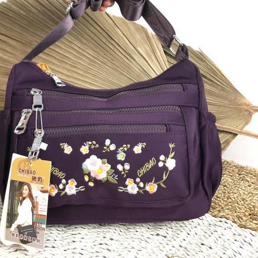 Tas Selempang Chibao ORI bordir bunga 7133 import