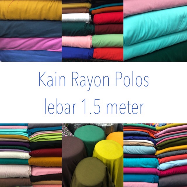 Kain Rayon Rayon Polos Harga Per 0 5 Meter Shopee Indonesia