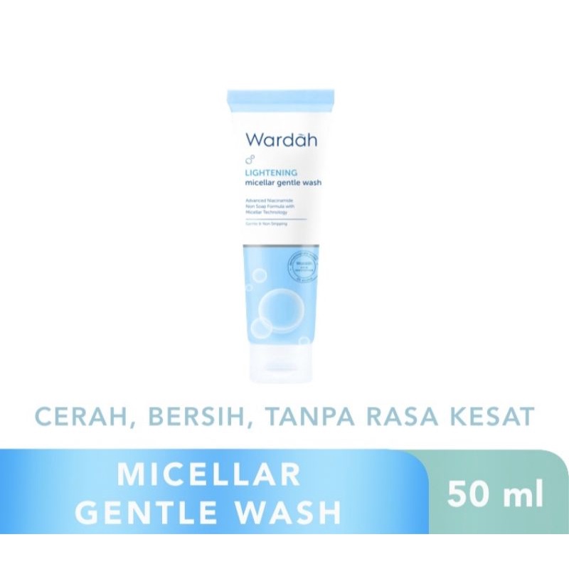 Wardah Lightening Micellar Gentle Wash - Pembersih Wajah (Kulit Kering)