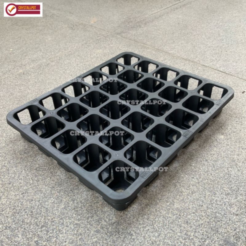 Tray pot nkt kotak 5cm lubang 30 (tanpa pot) | TRAY NKT 5CM LUBANG 30