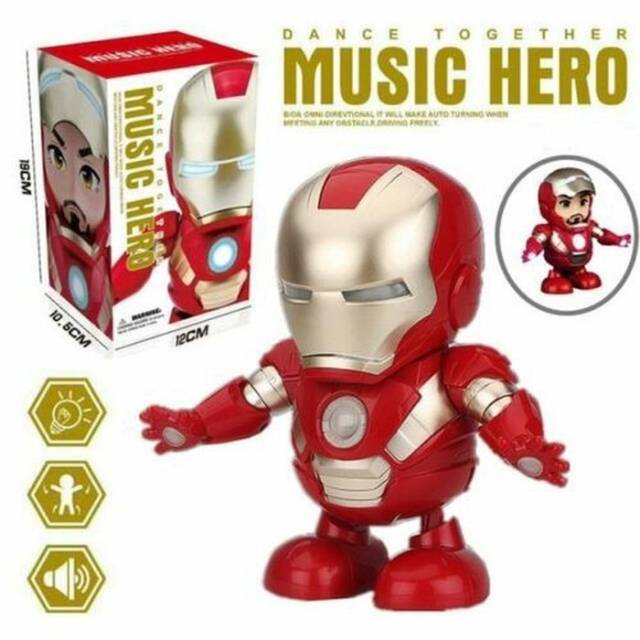 Robot iron man Dance/ Iron man with LED/ Maenan Anak/Dance Hero