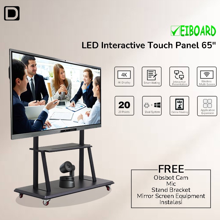 Promo EIBOARD LED Interactive Touch Panel 65" Garansi Resmi