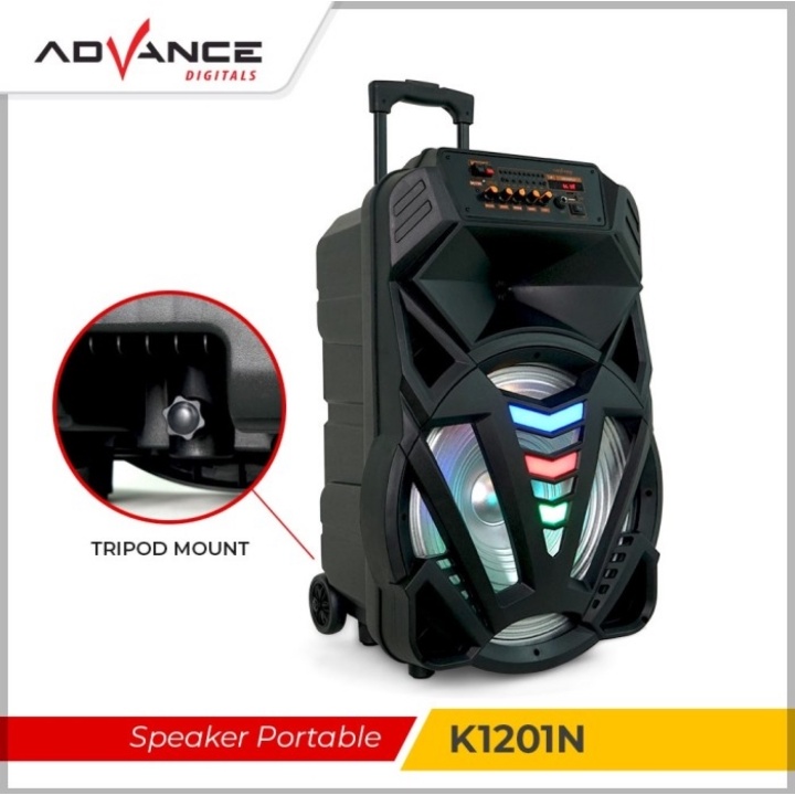 Advance Speaker Portable Meeting Trolley 12&quot; K1201 + 1 Mic BT USB