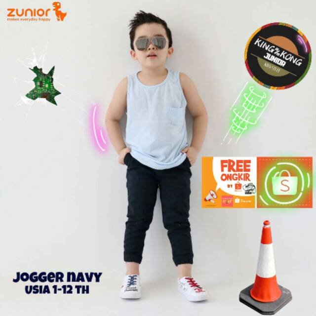 Celana Jogger Anak Premium 1-9 Tahun Zunior