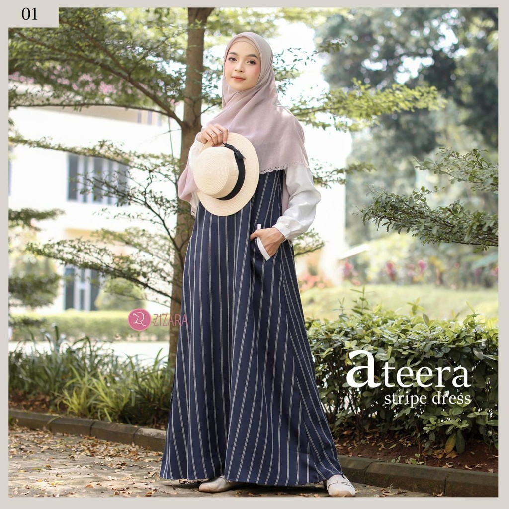 ATEERA DRESS || Gamis Syari Original by Zizara