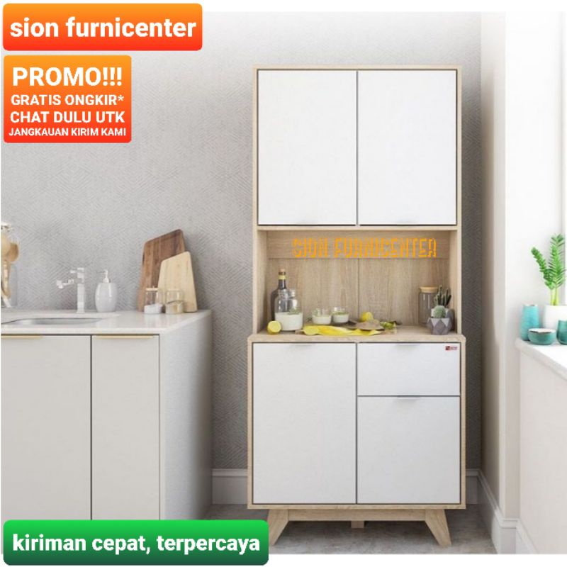 Lemari dapur minimalis 2 pintu / lemari kitchen 2 pintu / lemari makan / lemari sayur / kitchen set 