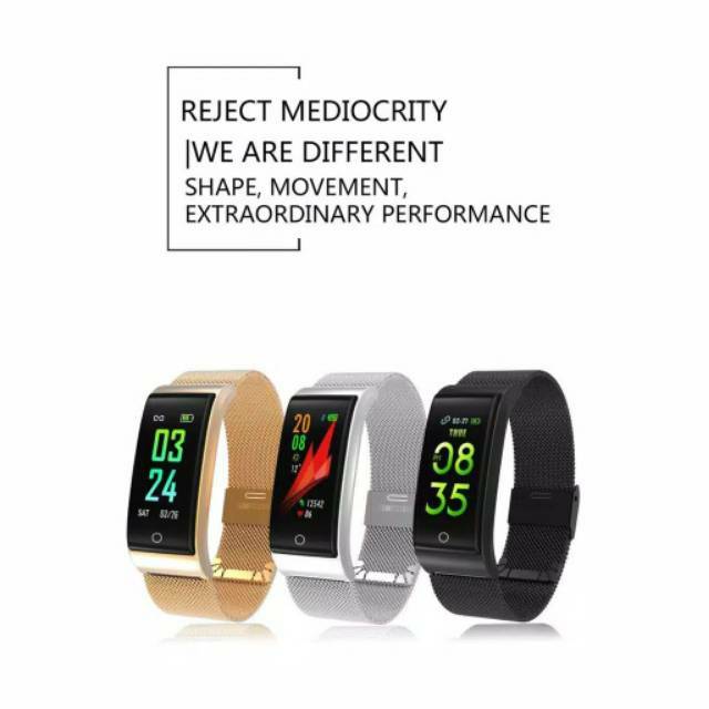 F4 Fashion Smartband Smart Fitness Bracelet Monitor Oksigen Tekanan Darah dan Detak Jantung