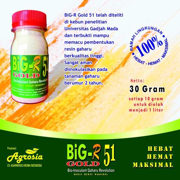 BiG-R Gold 30 gram - Inokulan Pembentuk Gubal Gaharu Super