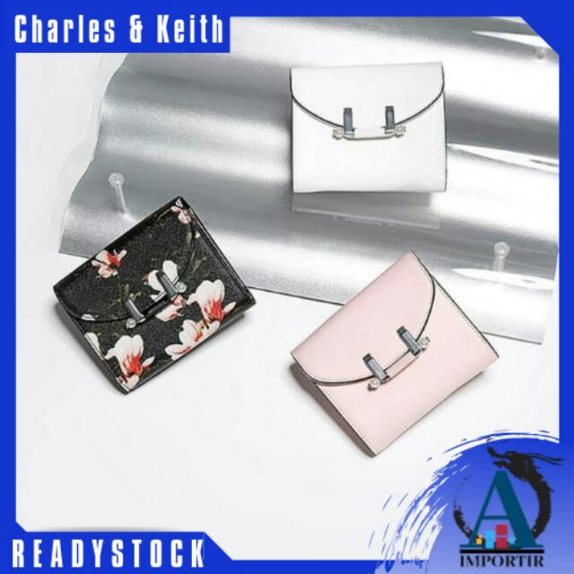 Dompet lipat mini wallet wanita cnk ck rose flower ori