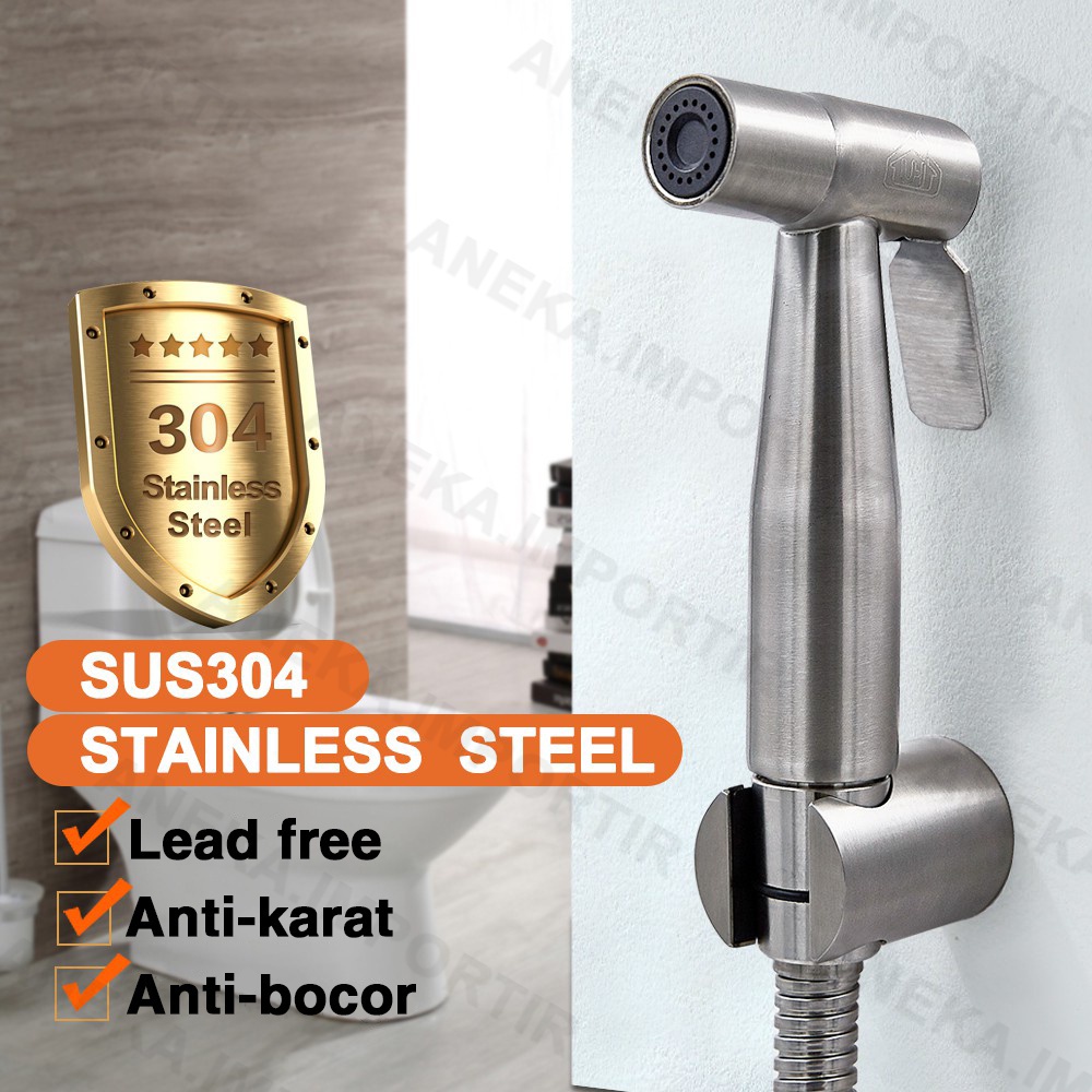 #MURAH!!! Semprotan Toilet Cepot TESON SS111, Kepala Shower Closet SUS 304, Jet Washer Stainless, Shower Bidet Kloset, Toilet Shower, Sower Mandi, Semprotan Air