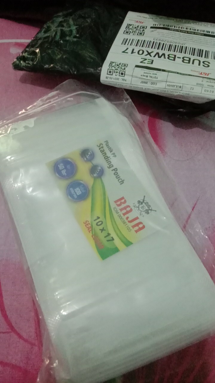 Stand Pouch 200 Gr 10x17,6 + Zipper Doubleseal (50 Pcs)