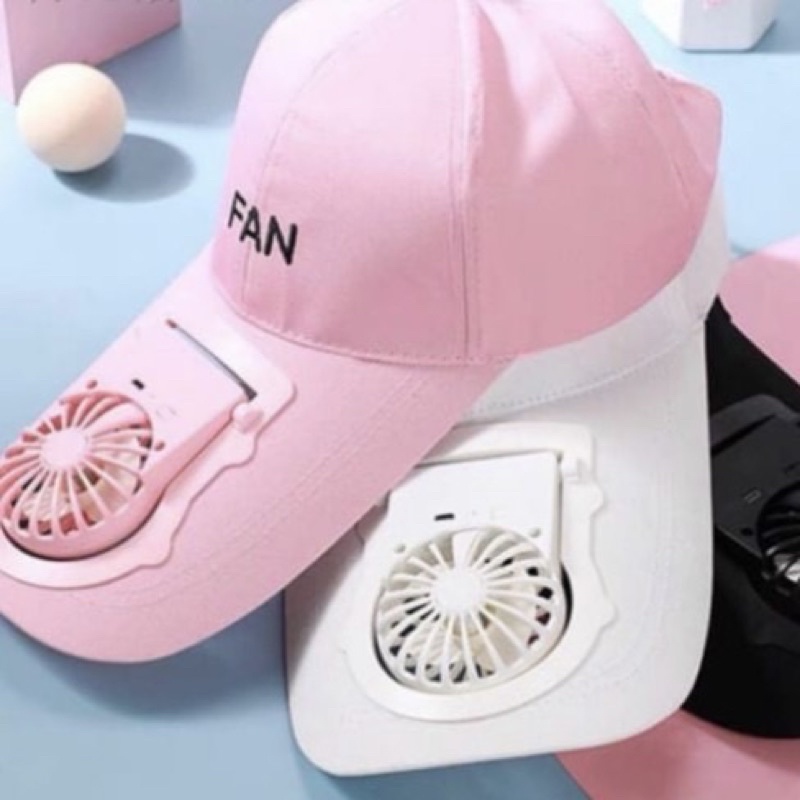Topi traveling + kipas angin usb