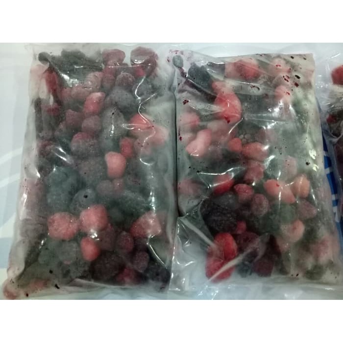 

BUAH BEKU MIX BERRY MIXED BERRIES FROZEN 1/2KG TERMURAH DIJAMIN MURAHH MURAH