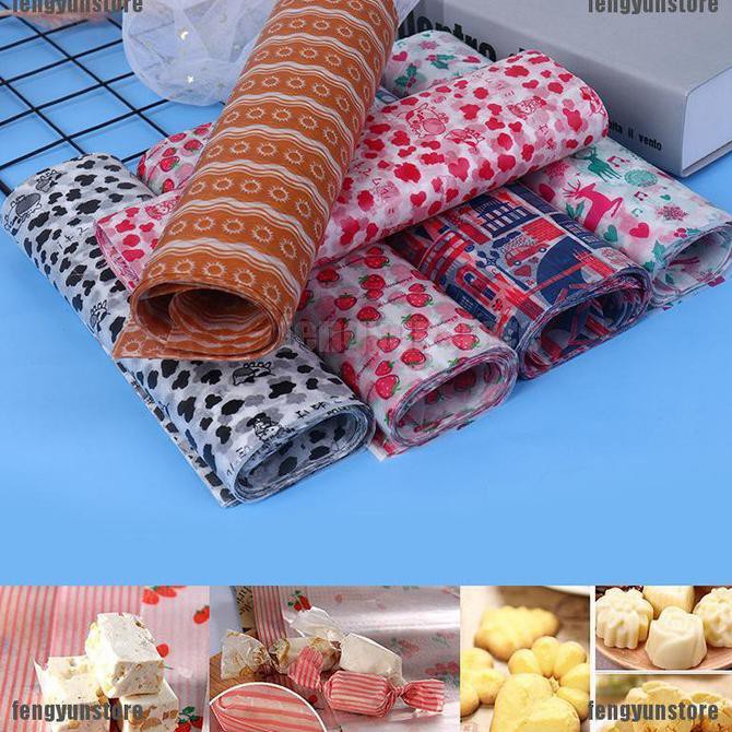 

50Pcs Food Wrapping Wax Paper Hambur Sandwich Bread Candy Wrap P Ryanstore36