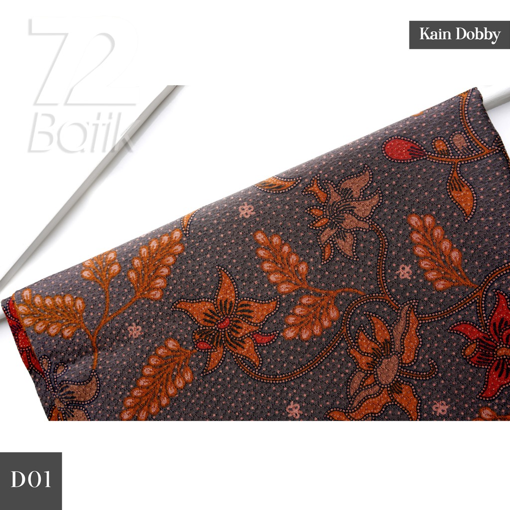 KAIN BATIK PREMIUM Dobby Motif Kembang Warna Abu Abu Orange Oranye Dolbi Dobi Doby 721115 Cap 72 Jarik Jarit Samping Kebat Panjang Batik Dobby Modern Premium Bahan Seragam Batik Pernikahan Kantor Keluarga Murah Kamen Jadi Batik Bali Lembaran