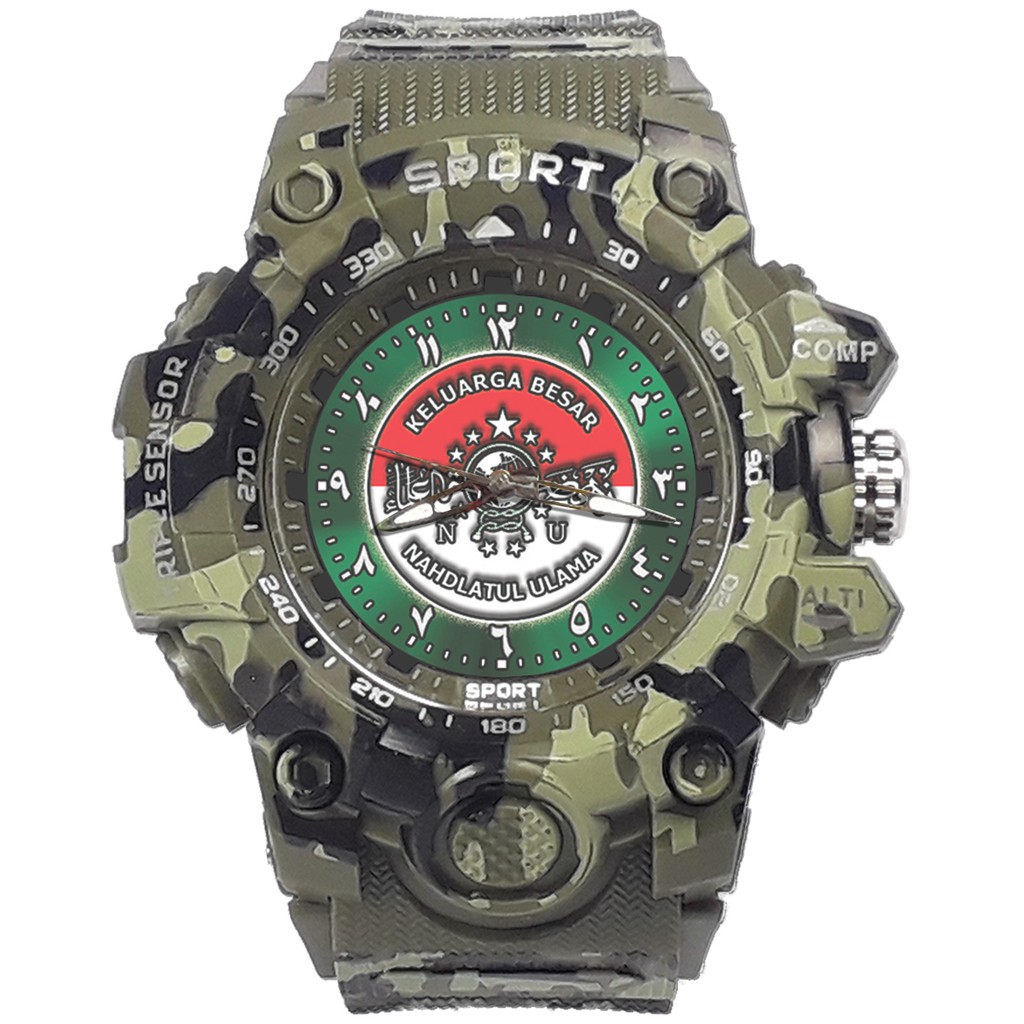 {Istimewa} Jam Tangan KELBES - NAHDLATUL ULAMA Hijau Army Water Resistant