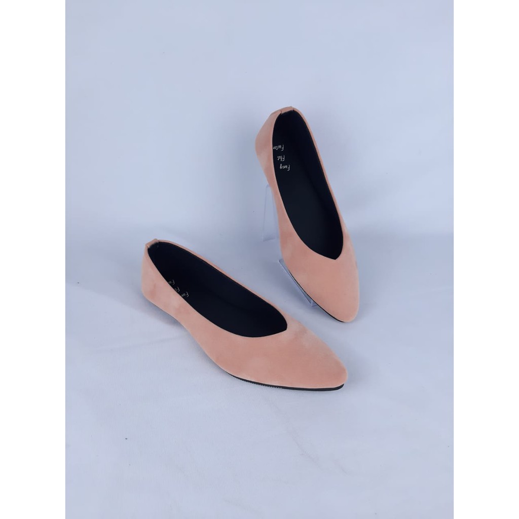 FLAT SHOES SUEDE COLLECTION TERSEDIA UKURAN JUMBO BIG SIZE SEPATU WANITA