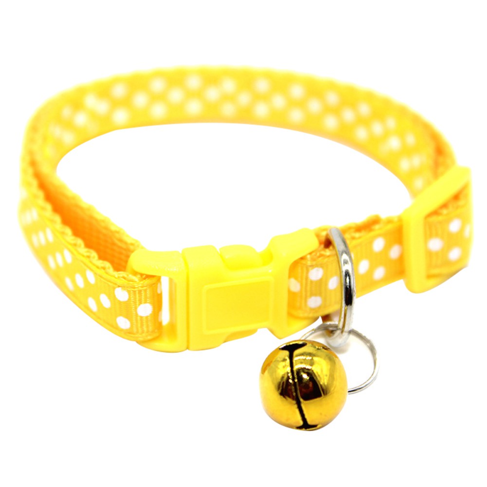 Kalung Leher Anjing / Kucing Adjustable Motif Polkadot