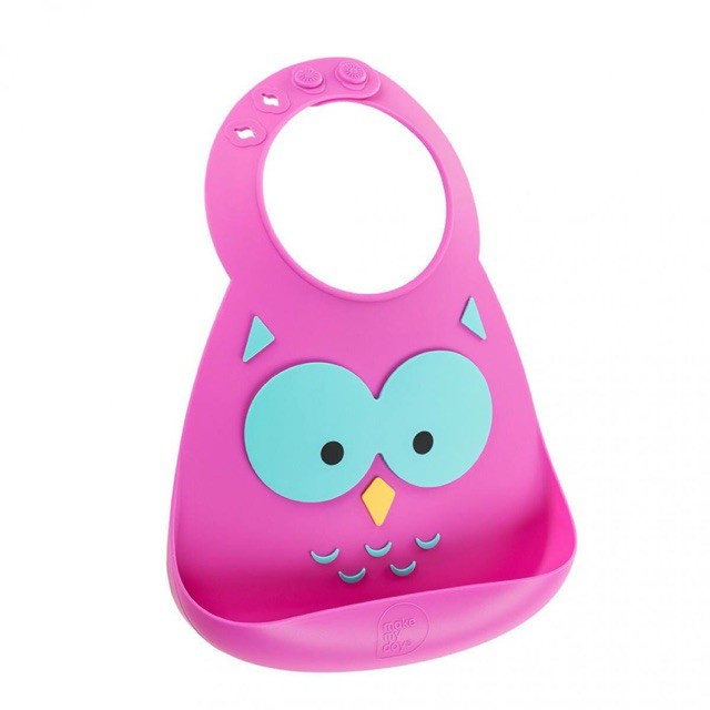 OWL ORI MAKE MY DAY - BABY BIB - Celemek Makan Bayi - SLABBER Untuk umur 6 bulan s/d 3 tahun sluber