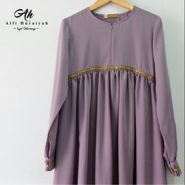 Gamis Aafiyah by Alfi Huraiyah - Soft Purple
