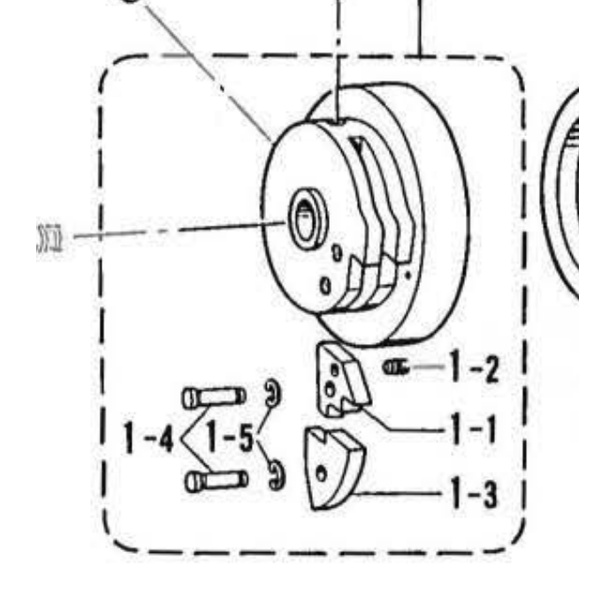 Brake 152693001 &amp; Flange 115003001  - Cam Segment Mesin Bartek Bartack Brother LK3-B430 B430