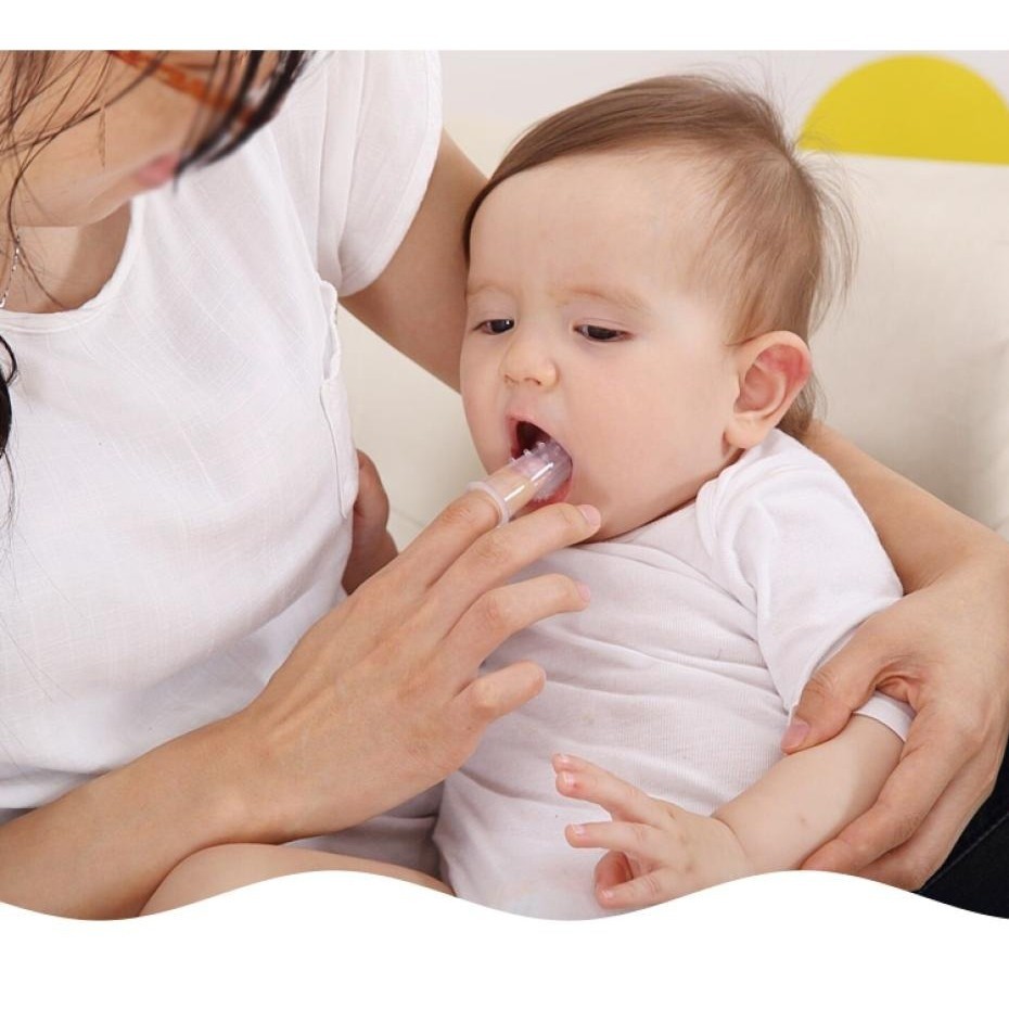 [1KG 92PCS] LBS Sikat Gigi Jari Bayi Silikon Lembut dengan Kotak