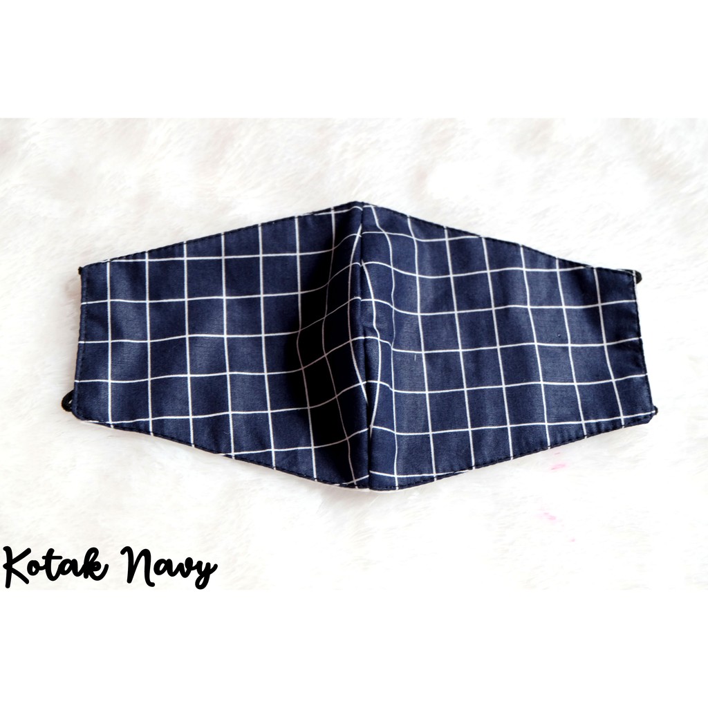 ISILEMARIKU Masker Kain Motif 3ply Slip Tissue Earloop &amp; Headloop