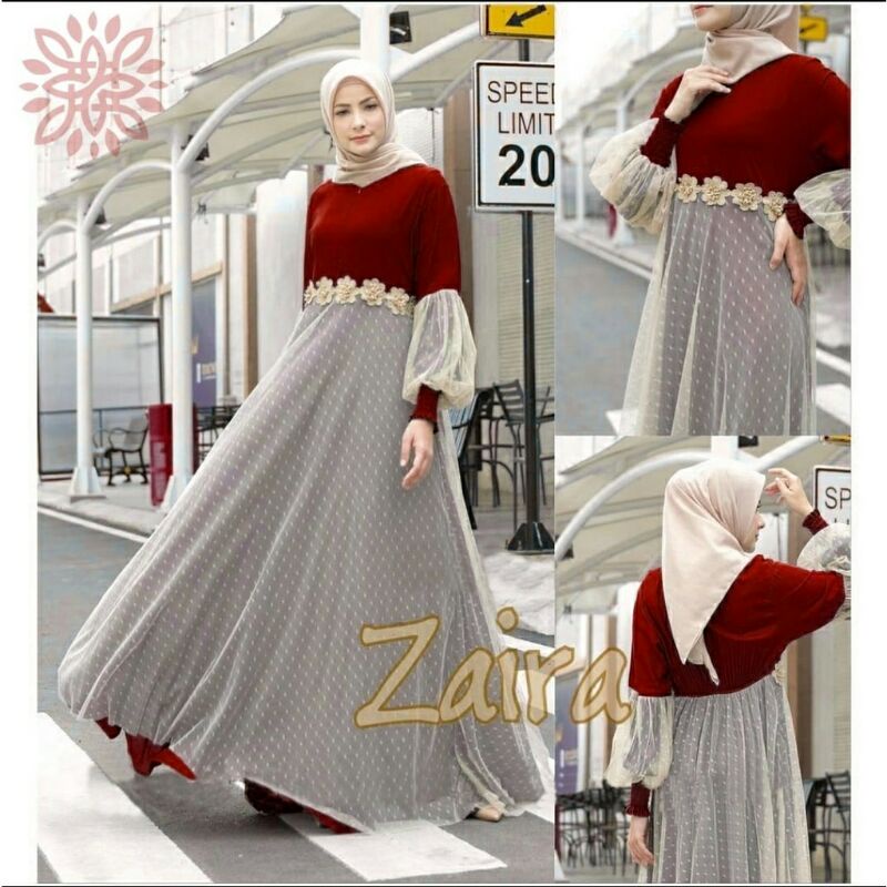 baju pesta zaira dress muslimah modern fashion