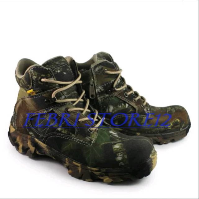 SEPATU DELTA CAMO BOOTS PENDEK SEPATU PRIA BOOTS UJUNG BESI