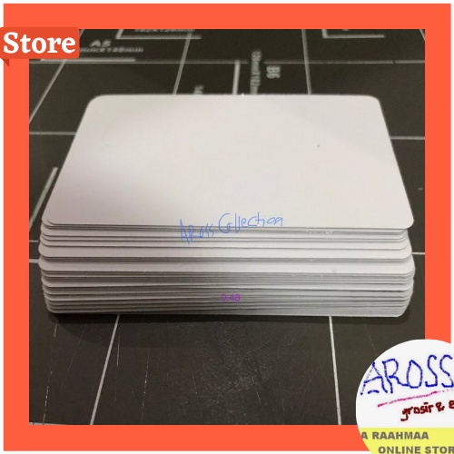 Bahan PVC ID CARD tengahan satuan tanpa overlay plong potongan