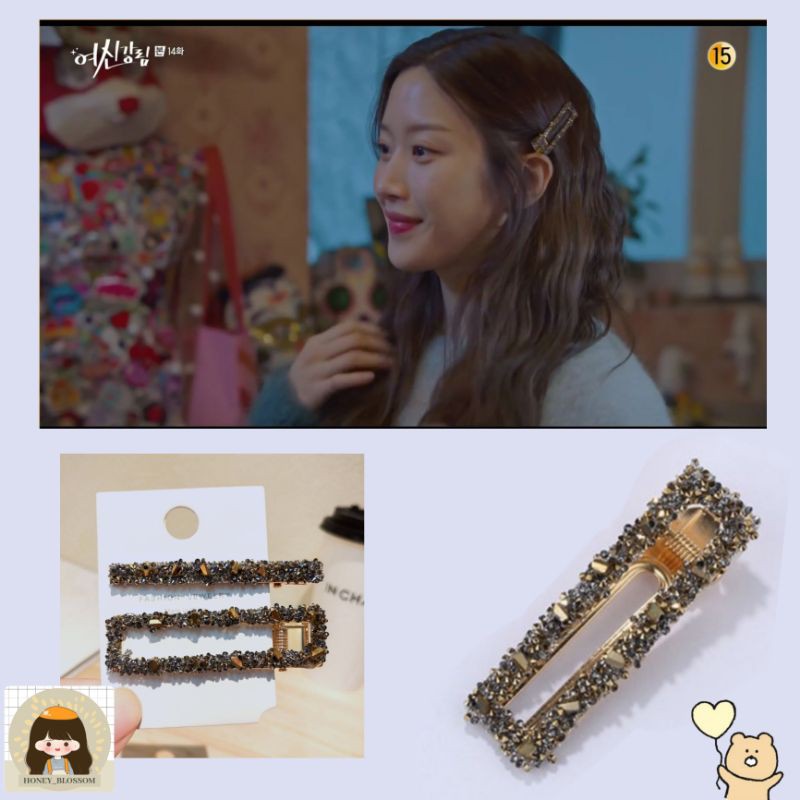 TRUE BEAUTY Suho Lim Jukyung K-Dramas True Beauty Same Rhinestone Hair Clip Hairpin