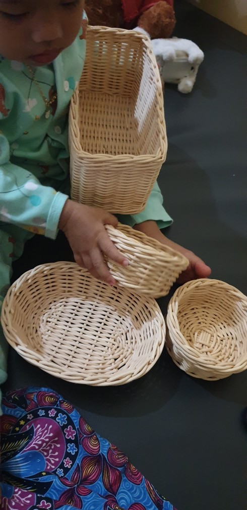 K21xxs - Keranjang Rotan Bulat Kecil Xxs 11x5cm Hampers Parcel Souvenir Kado Snack Lamaran Seserahan