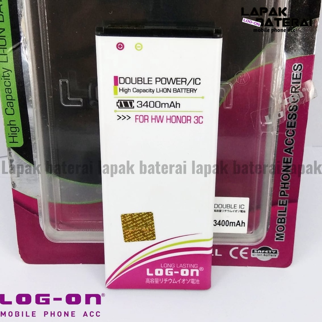 LOG - ON Baterai Huawei HONOR 3C G730 HB4742A0RBW - batre honor 3c battery ORIGINAL