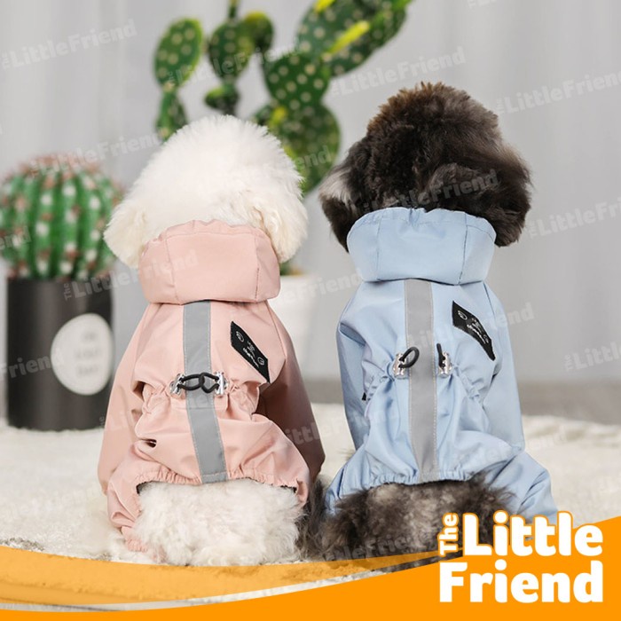 Baju Jas Hujan Raincoat Anjing Kucing Kancing Depan WATERPROOF PREMIUM