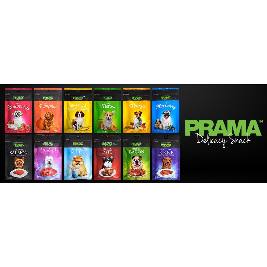 PRAMA Dog Treat 70gr / Snack Cemilan Anjing ALL VARIANTS