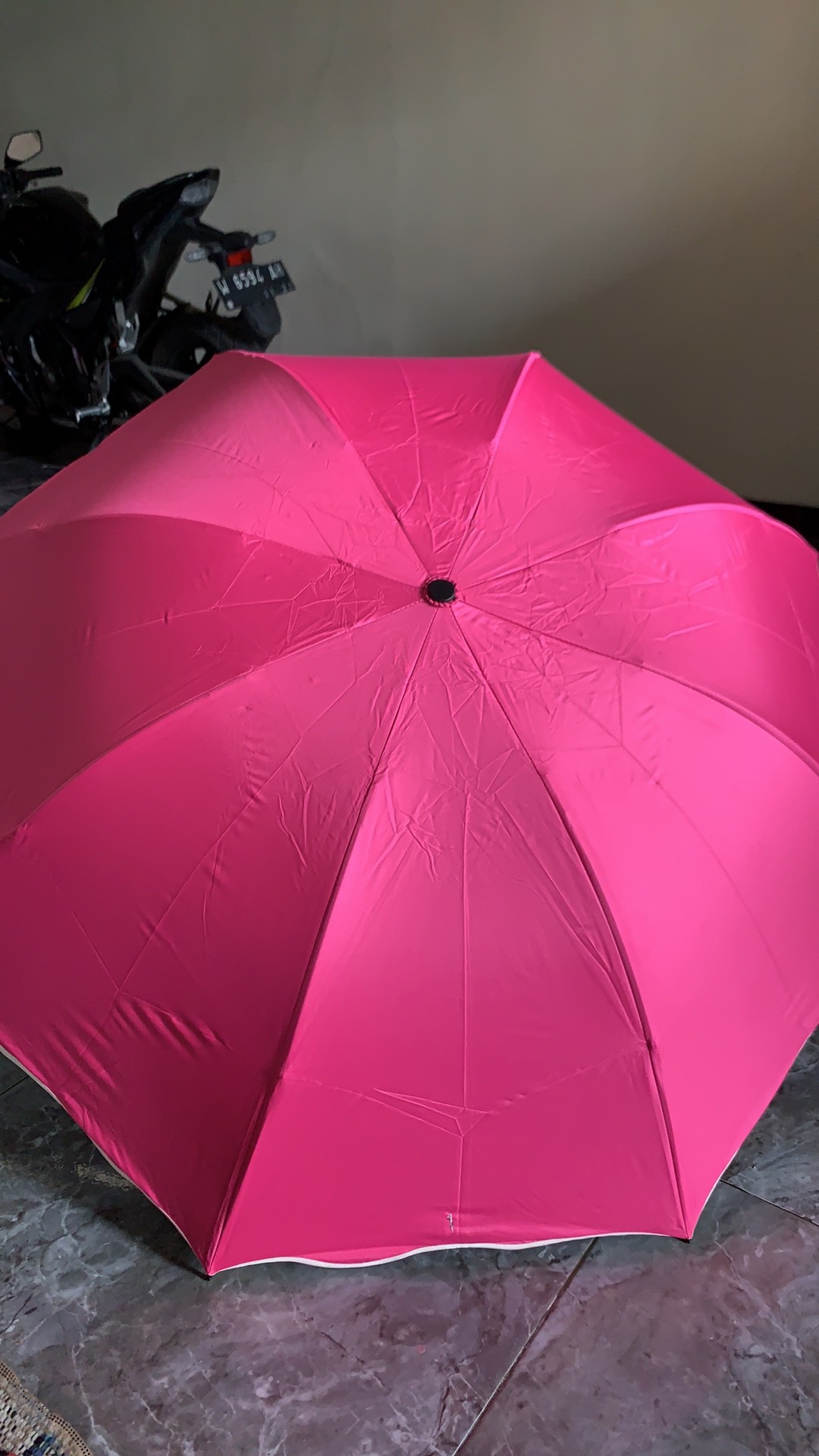 Jktumbrella / Payung Lipat 3 3d Hujan Lis Fancy Putih - 8136