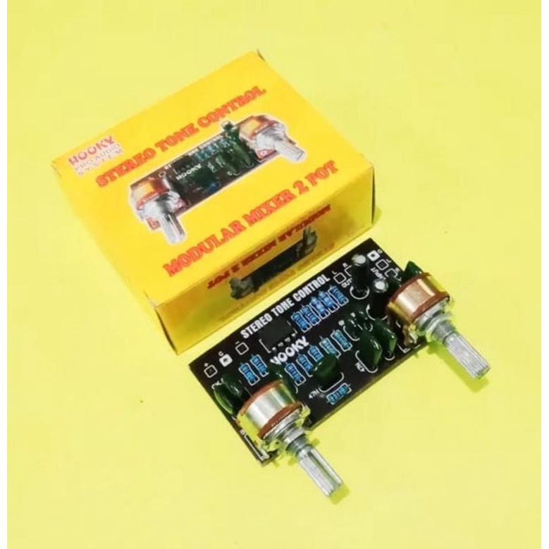 Stereo Tone Control Master Control Bass Treble Modular Mixer 2 Pot By HOOKY Pro Audio System