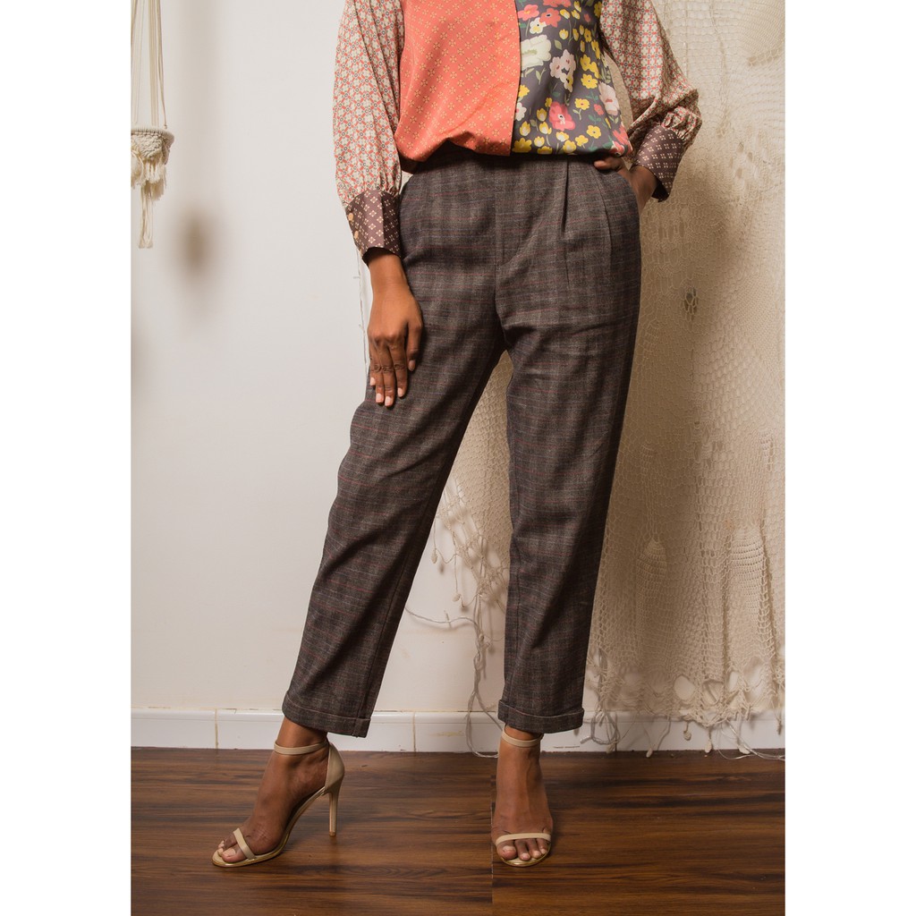 

Aleza Galea Pants Checked Charcoal