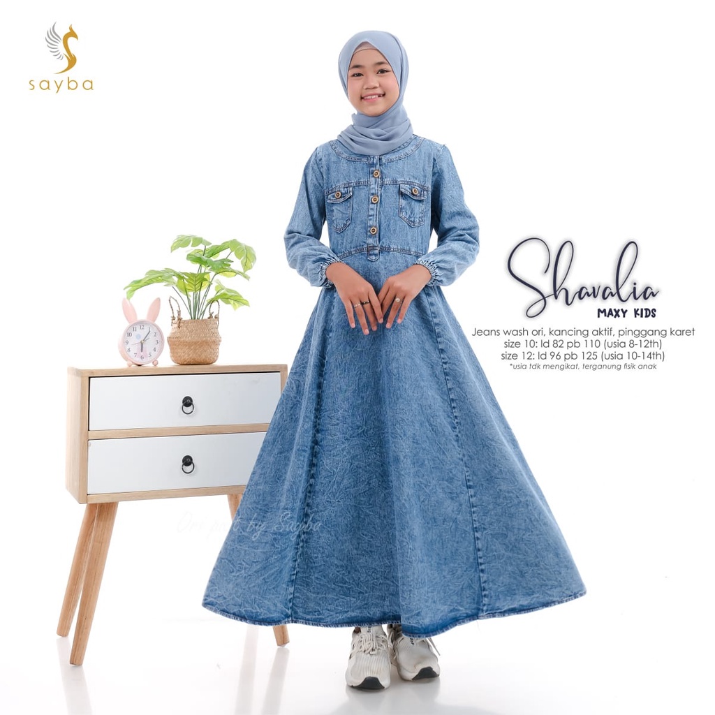 GAMIS ANAK JEANS / GAMIS ANAK PEREMPUAN / GAMIS ANAK SIMPLE