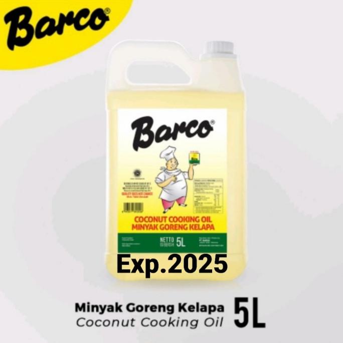 

minyak goreng kelapa barco 5l drijen % coconut asli.