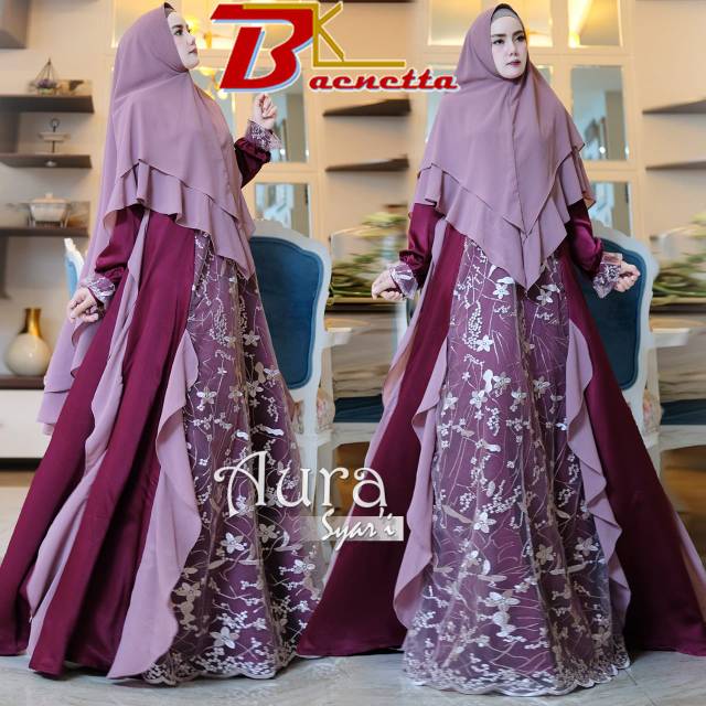 GAMIS SET KHIMAR AURA SYARI by Baenetta