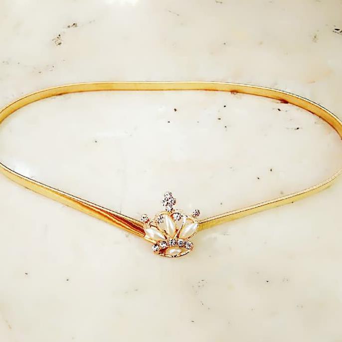 GESPER PER PITA PERMATA.SABUK IMPORT.BAN PINGGANG WANITA. BELT FASHION - EMAS PROMO